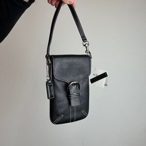 Coach Vintage Y2K Soho Black Leather Mini Pouch Bag